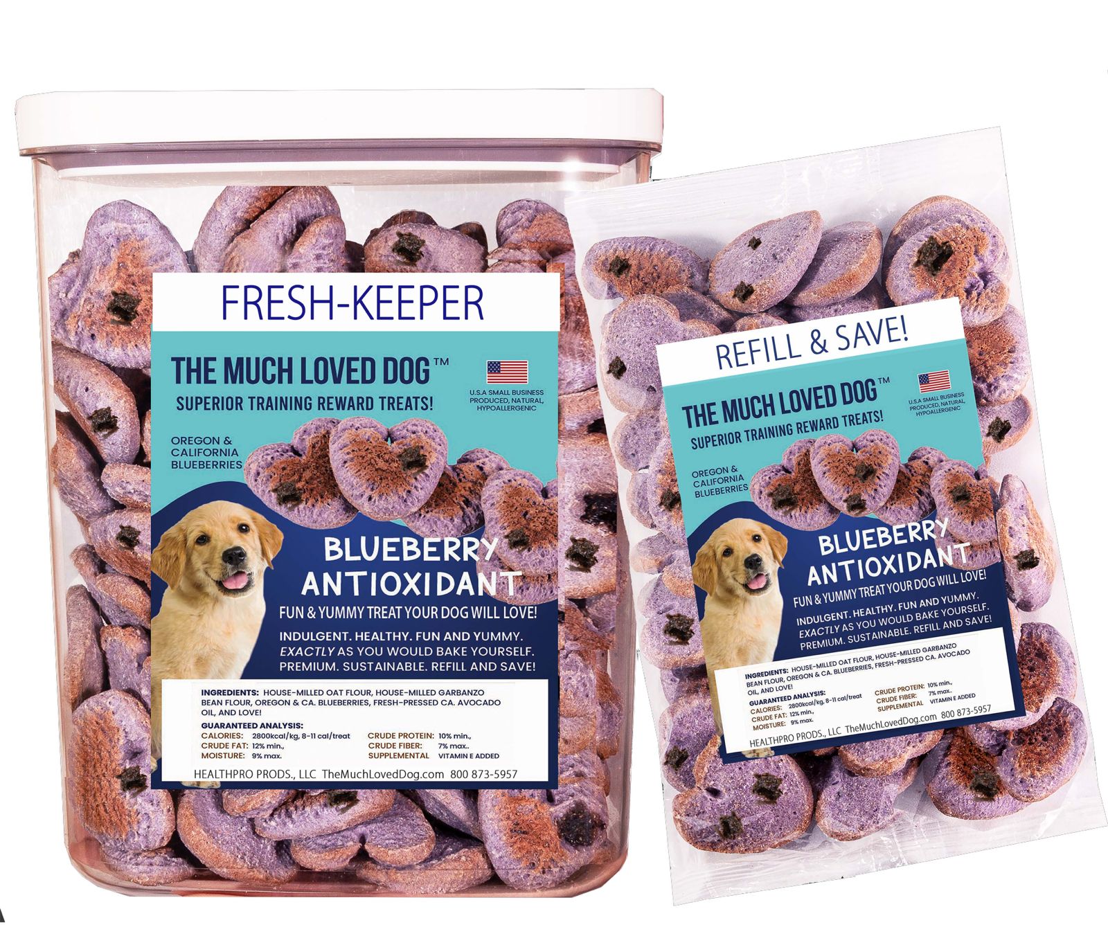 Much Loved Dog Blueberry Training Reward Treat Eco-Set