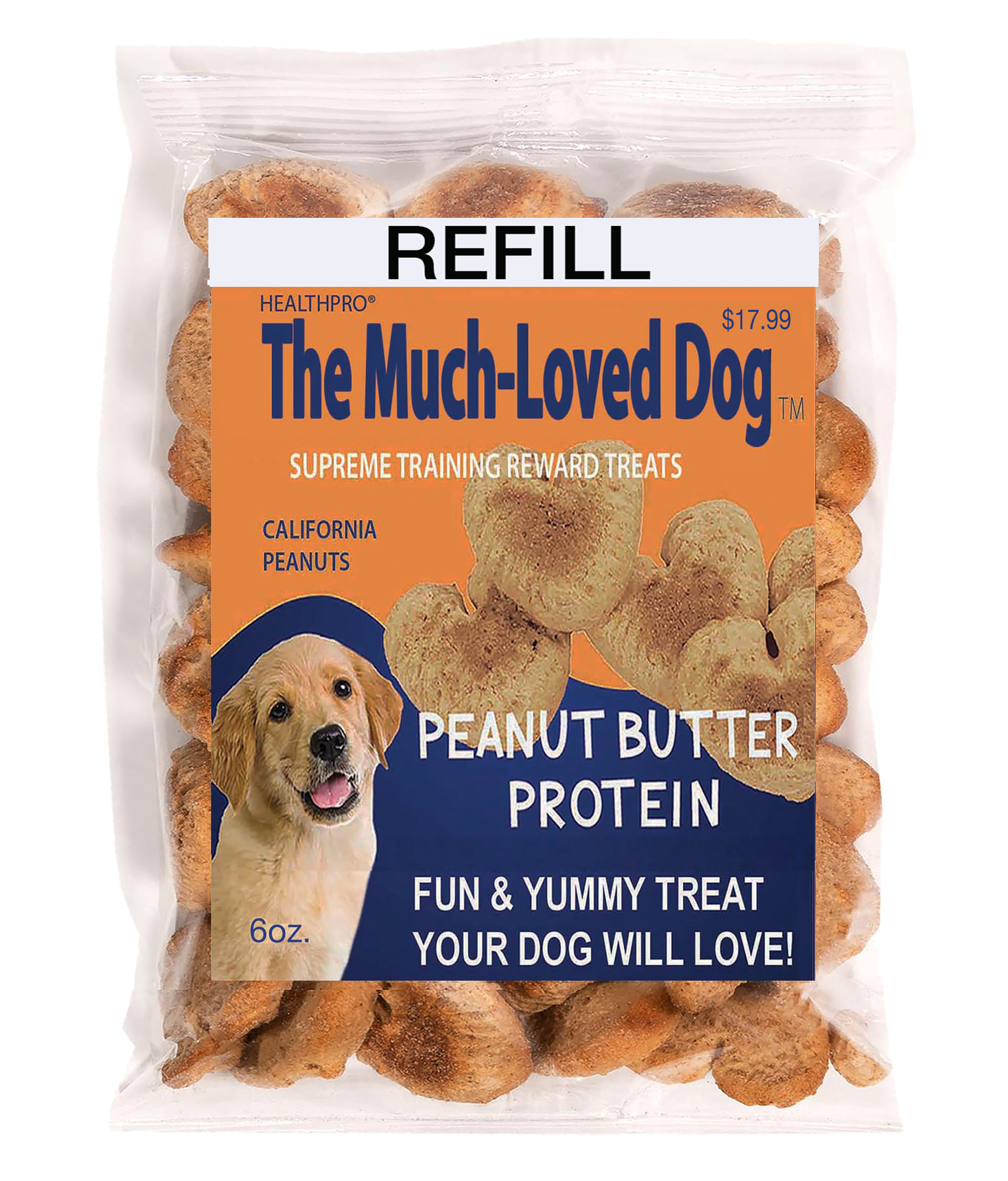 Much Loved Dog Training Reward Treats - Peanut Butter Protein 6 oz.