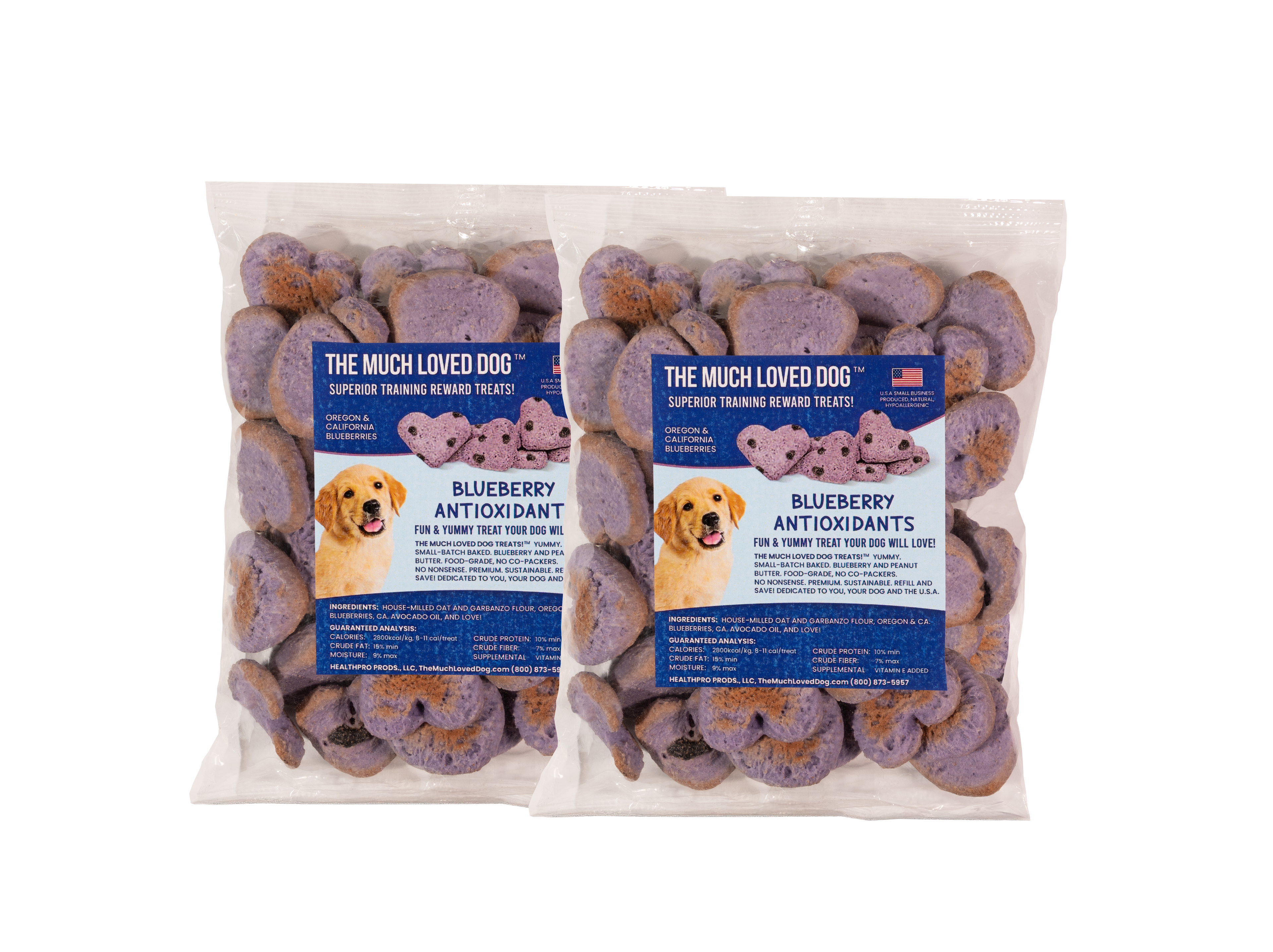 Much Loved Dog Training Treats - Blueberry Antioxidant 6 oz.