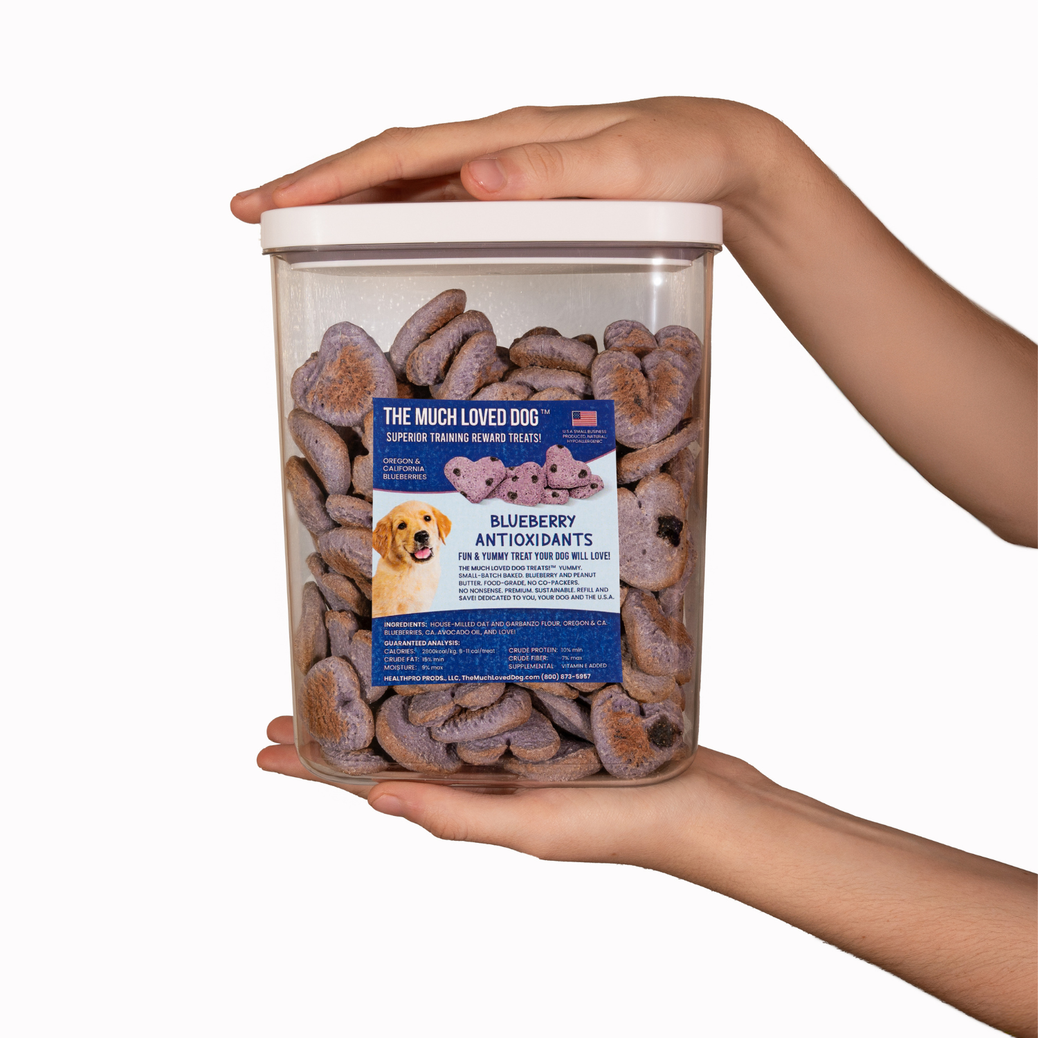 Much Loved Dog Training Treats - Blueberry Antioxidant 6 oz.
