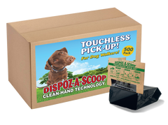 Dispoz-A-Scoop® Safe, Sanitary Dog Poop Clean-up! Self-Sealing Odor-Free No Touch! 500 Pack