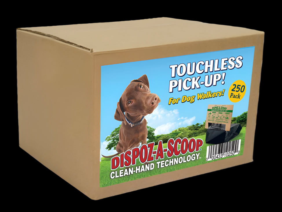 Dispoz-A-Scoop® Safety Scoopers, No Touch Clean Up! 250 Pack