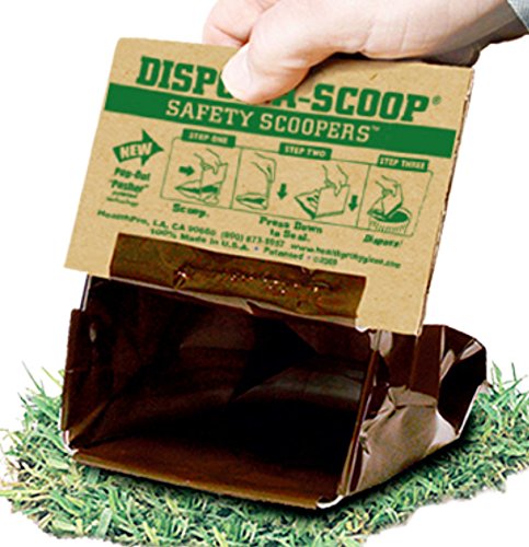 Dispoz-A-Scoop® Safe, Sanitary Dog Poop Clean-up! Self-Sealing Odor-Free No Touch! 96 Pack